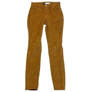Old Navy Womens Corduroy Pants Size 0 High-Rise Rockstar Super Skinny Golden Bro